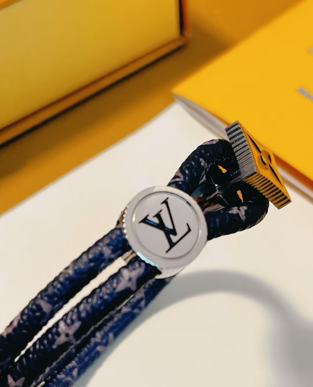 Louis Vuitton LV Monogram Leather Bracelet